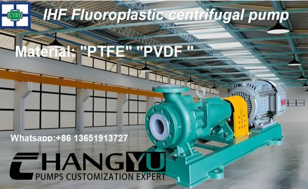 Fluoroplastic centrifugal pumps
