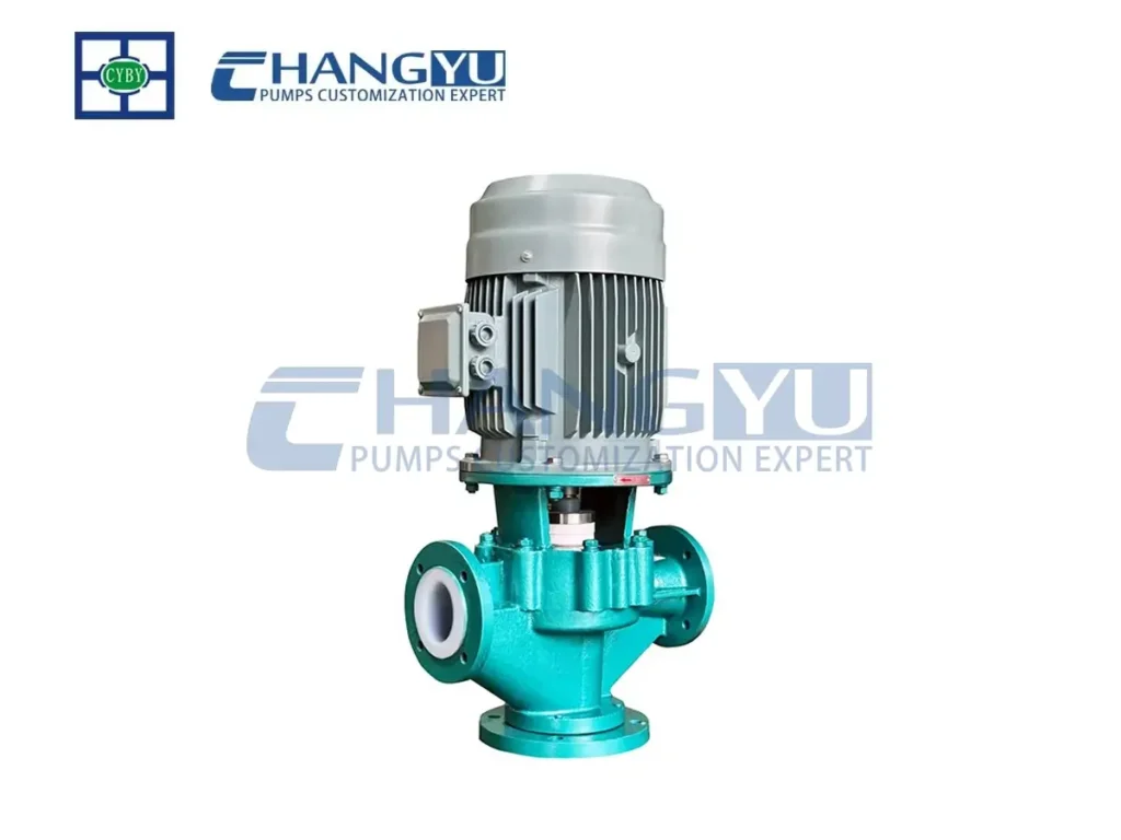 fluoroplastic-lined vertical centrifugal pipeline pump