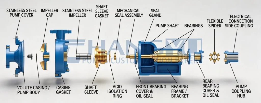 Slurry pump diagram with impeller and seal (2)