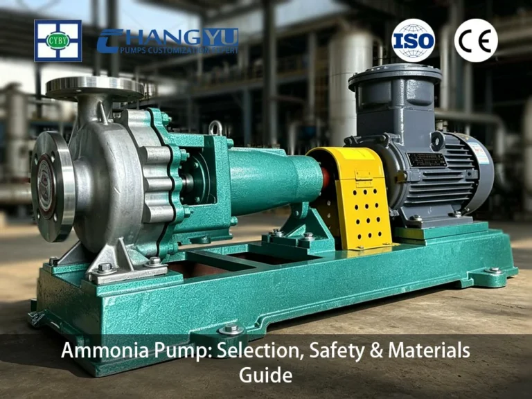 Ammonia Pump Selection, Safety & Materials Guide