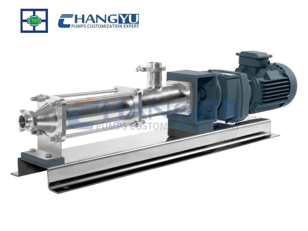 Sanitary food grade progressive cavity pump