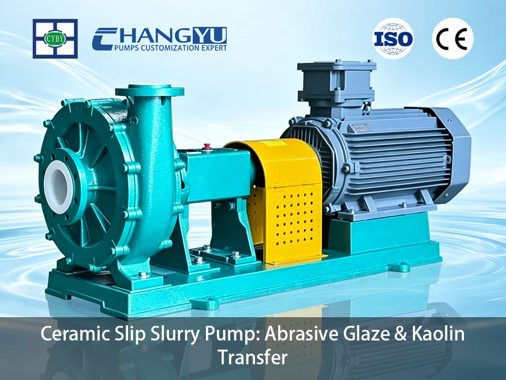 Ceramic Slip Slurry Pump Abrasive Glaze & Kaolin Transfer