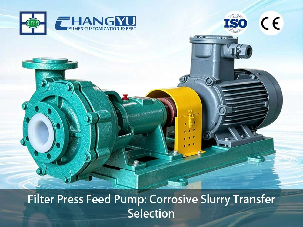 Filter Press Feed Pump Corrosive Slurry Transfer Selection