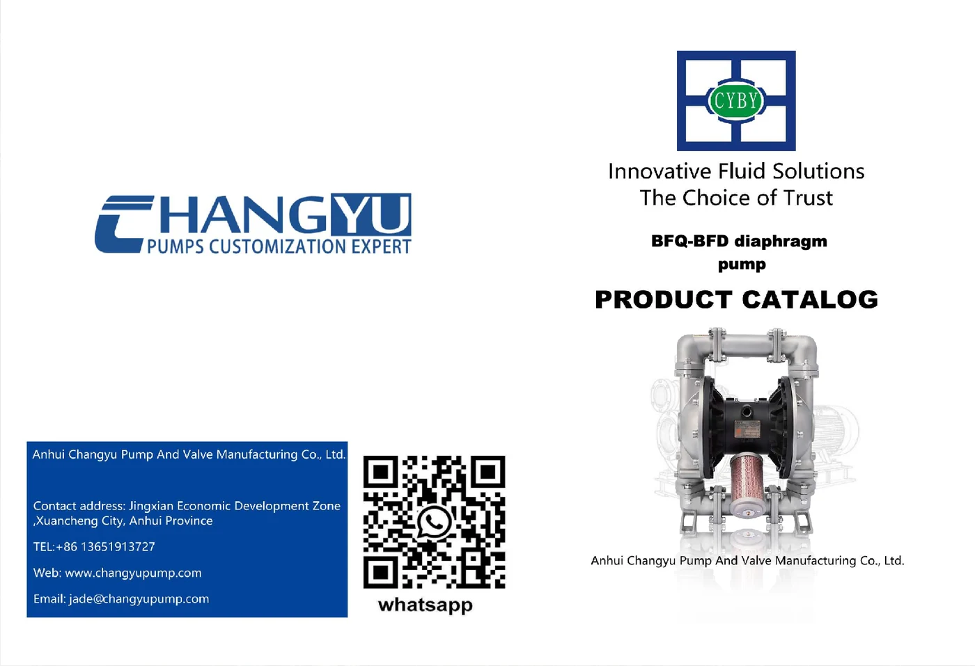 Aperçu de la couverture de la brochure de la pompe à membrane standard BFQ BFD